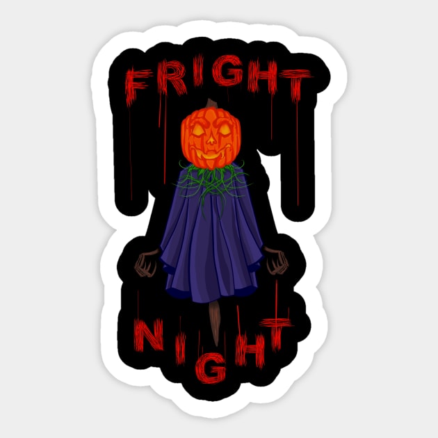 Fright Night Scarecrow Sticker by Fear No Folly